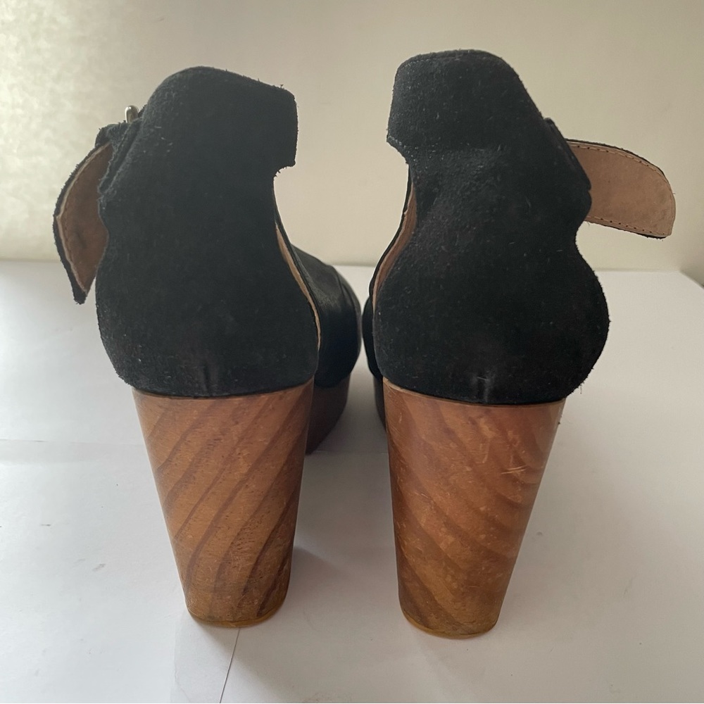 Free People Black and Brown Chunky Heel Shoes - Picture 8 of 10